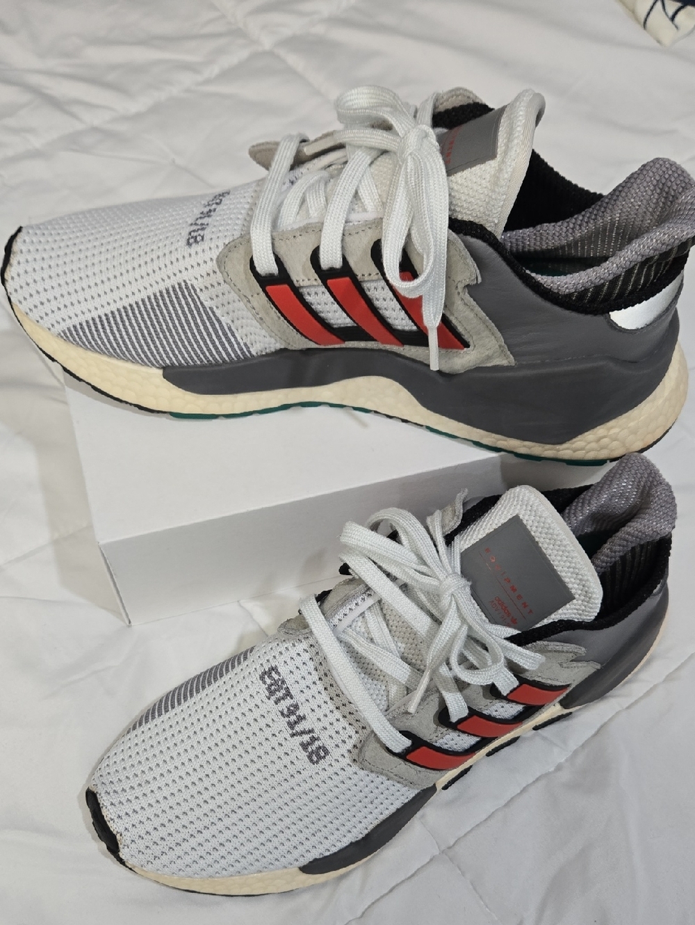 adidas EQT Support 91/18 Men’s White Gray & Red Lifestyle Sneakers